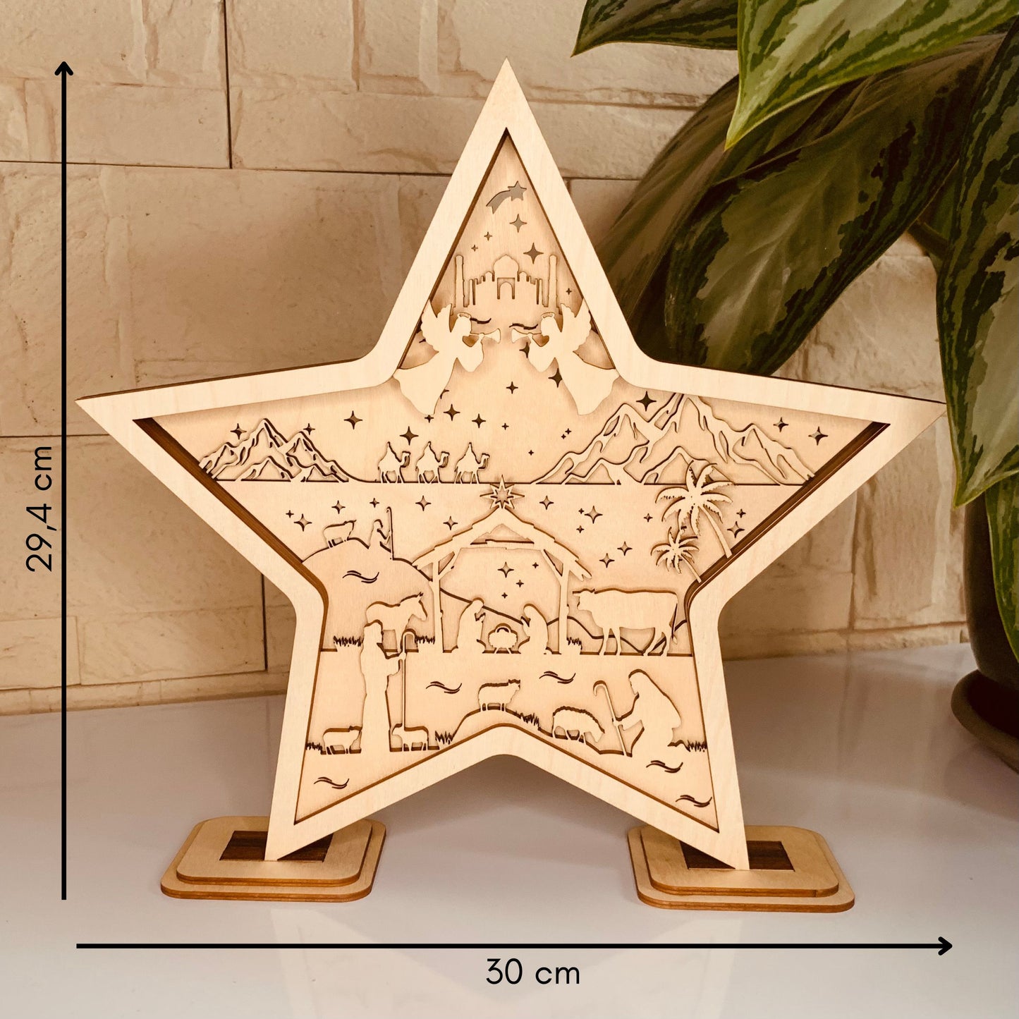 Décoration étoile crèche de Noël