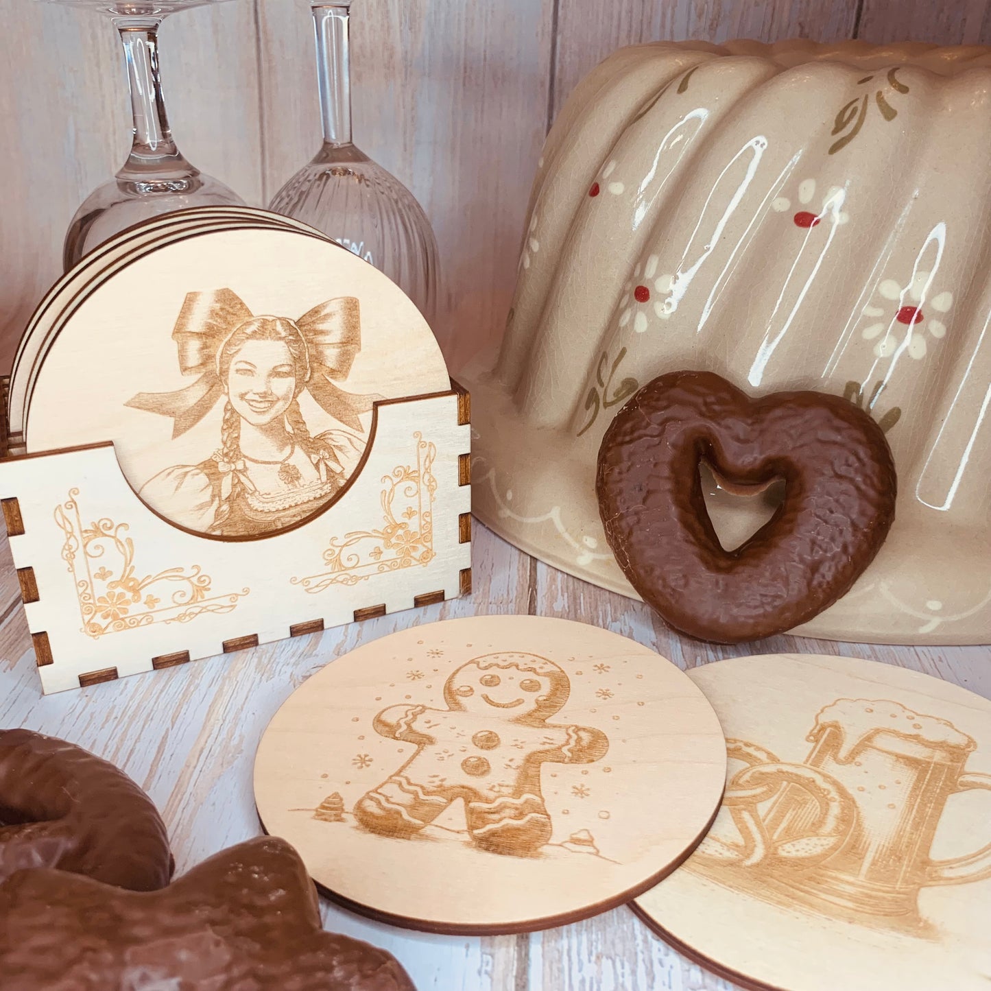 Dessous de verre Alsaciens + boîte de rangement