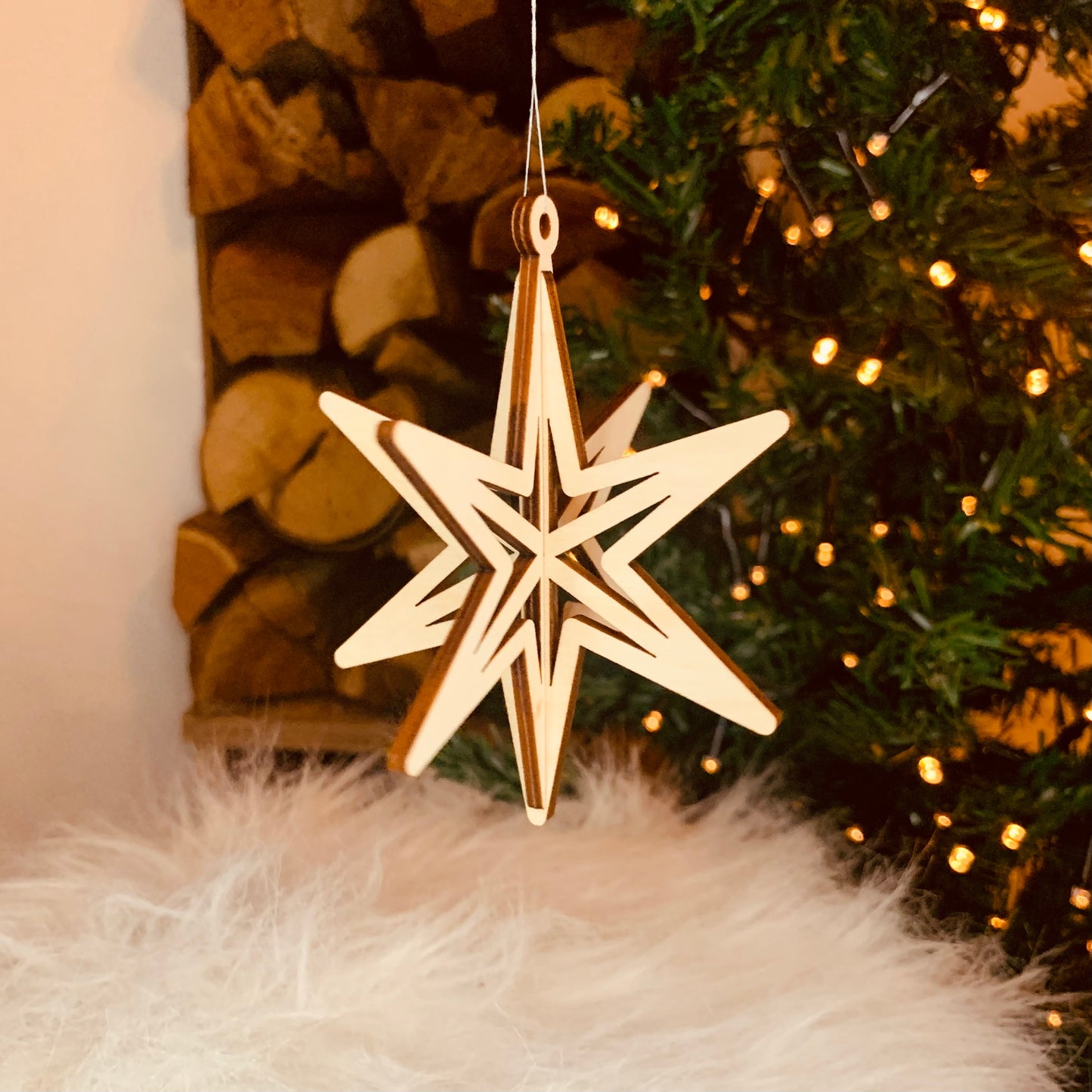 Décoration sapin - Étoile de Noël à 6 branches
