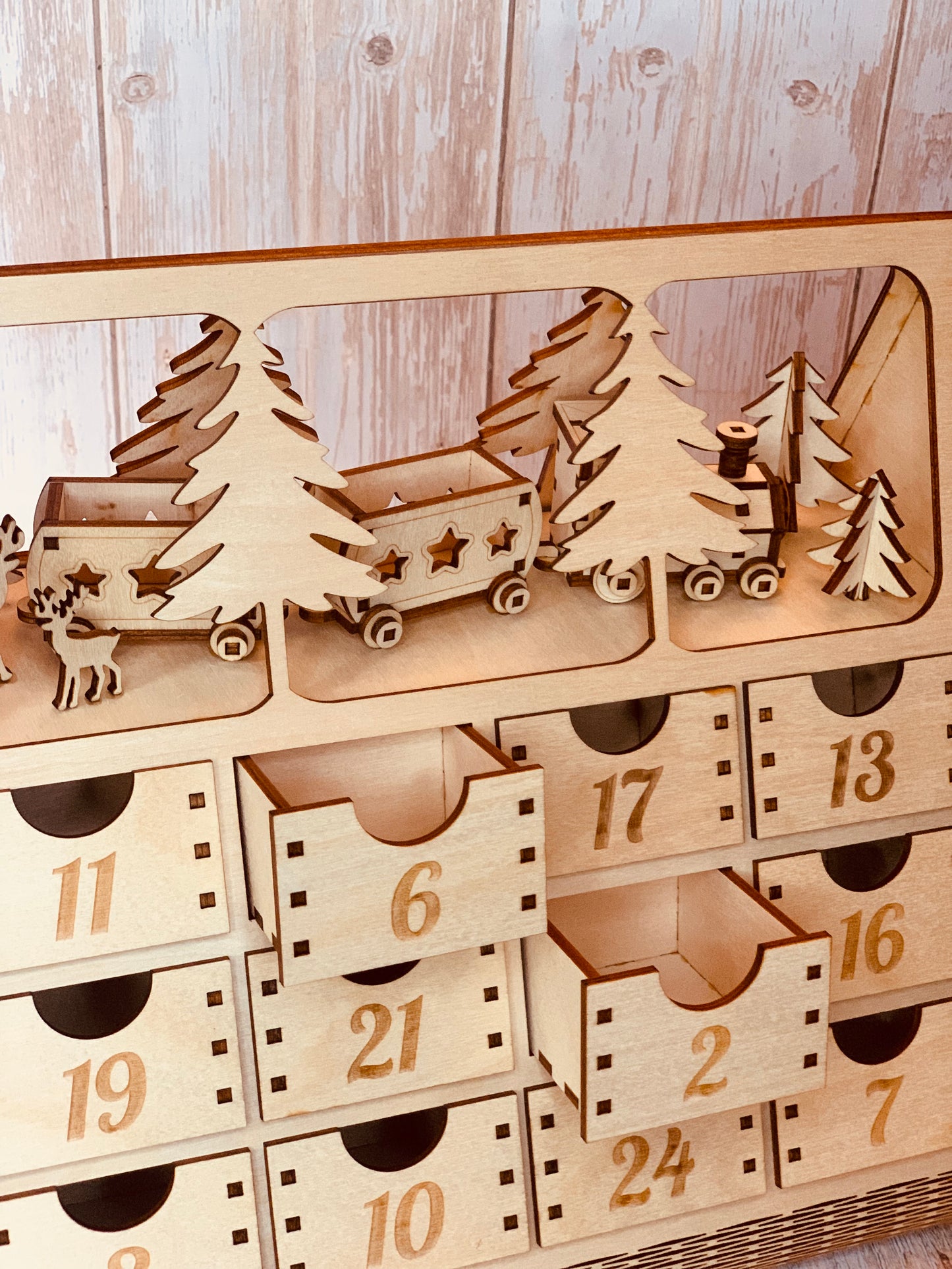 Calendrier de l'Avent en bois