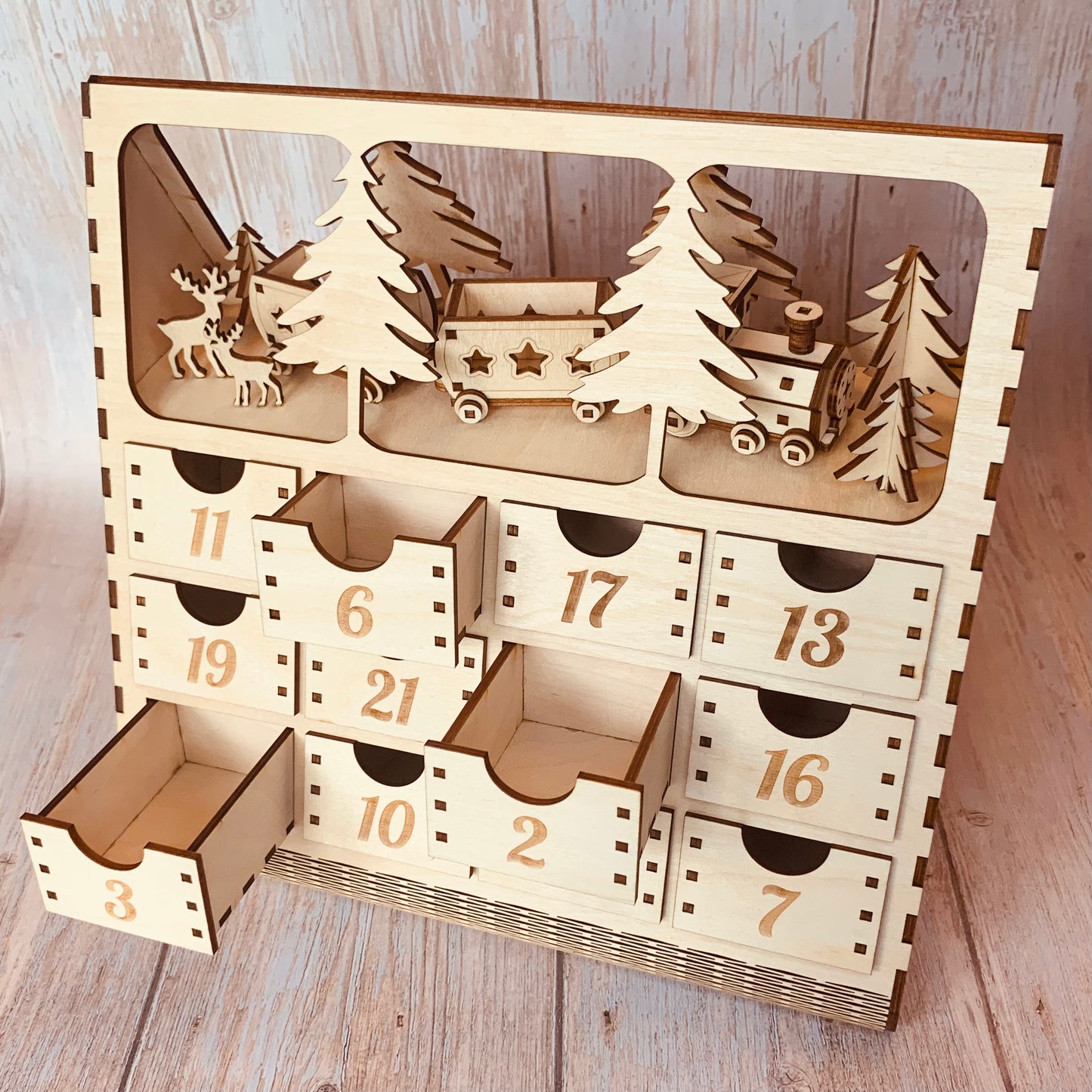 Calendrier de l'Avent en bois