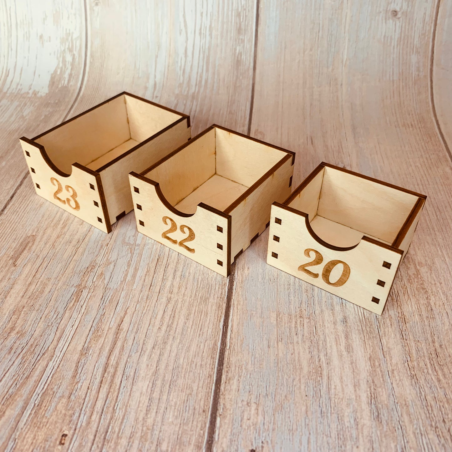 Calendrier de l'Avent en bois