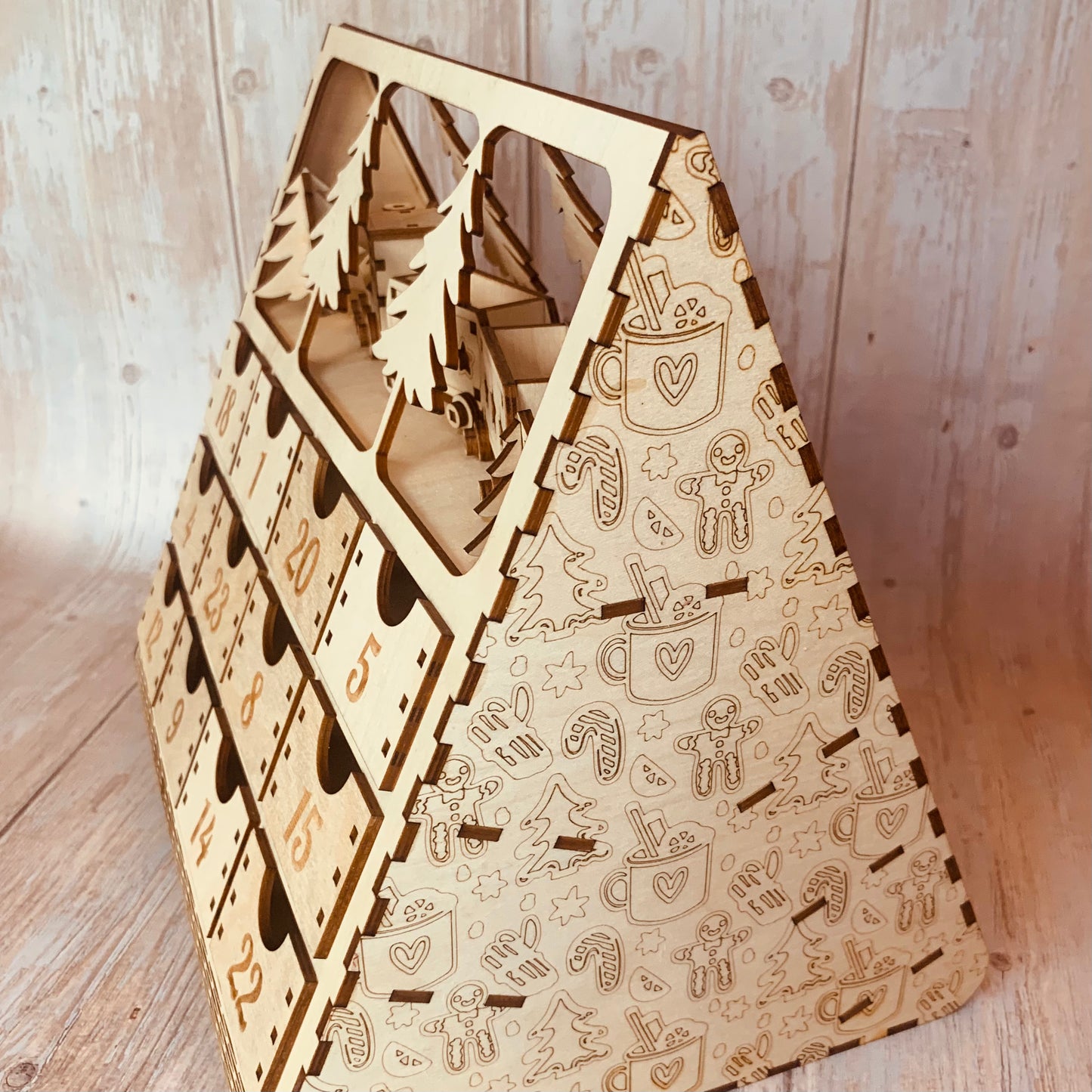 Calendrier de l'Avent en bois