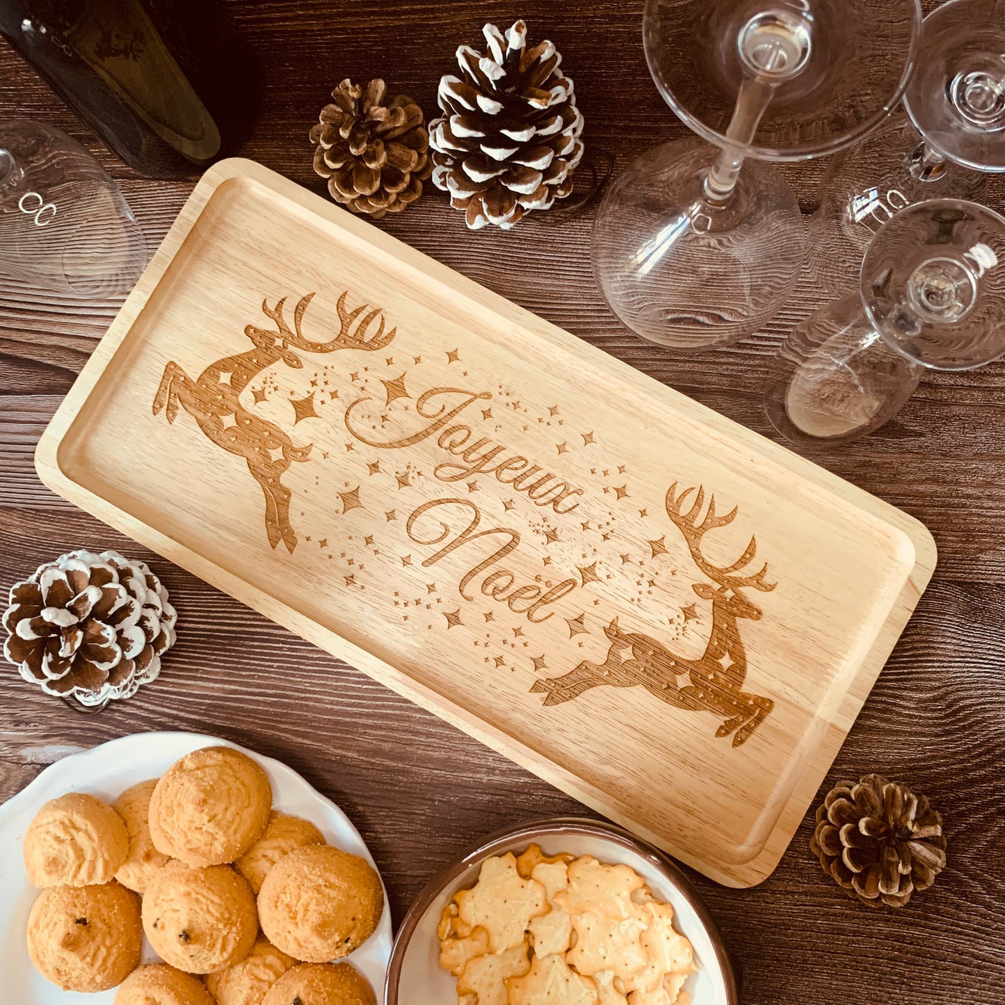 Plateau de service Joyeux Noël