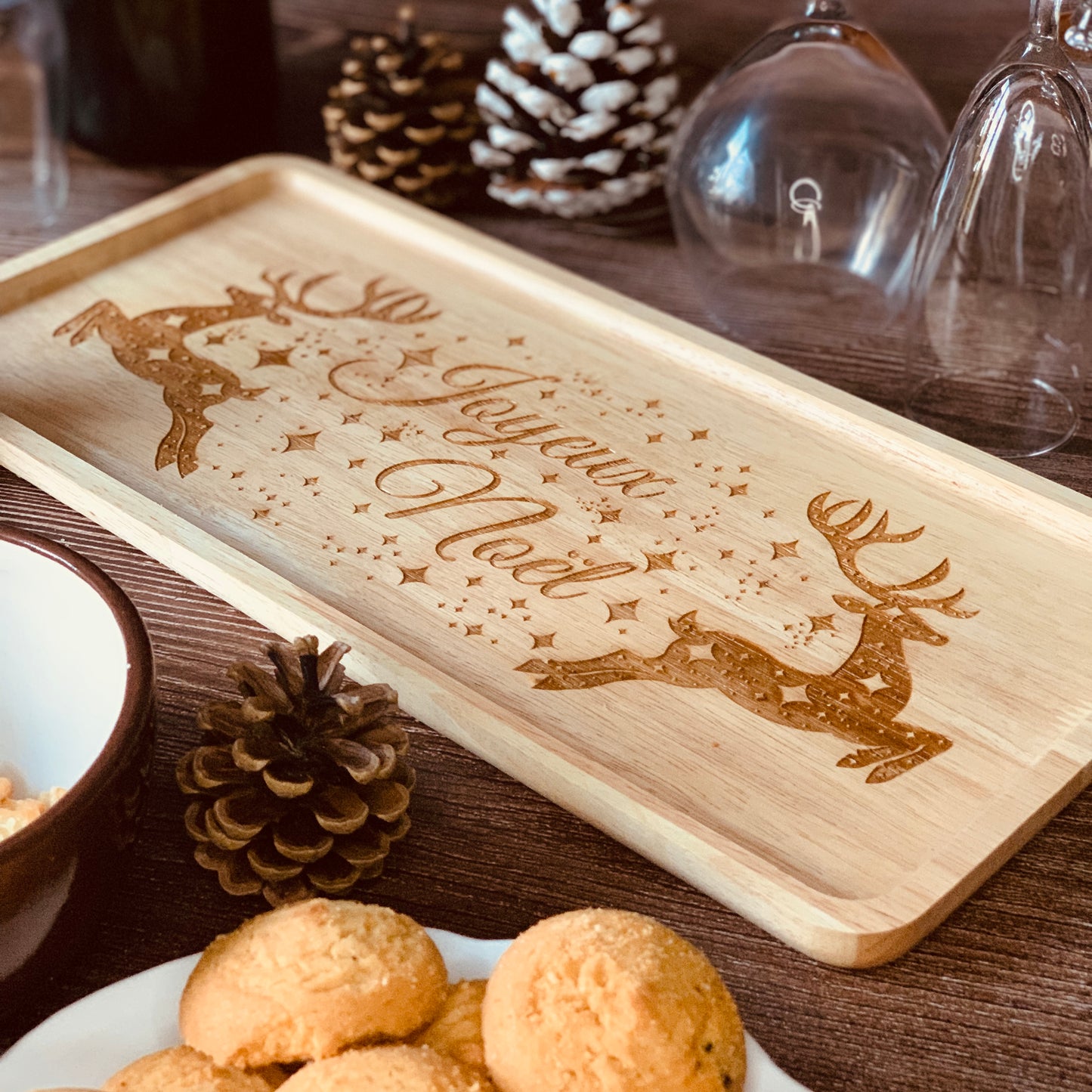 Plateau de service Joyeux Noël