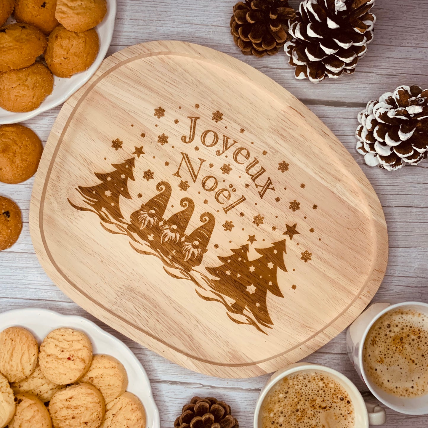 Plateau de service Gnomes de Noël