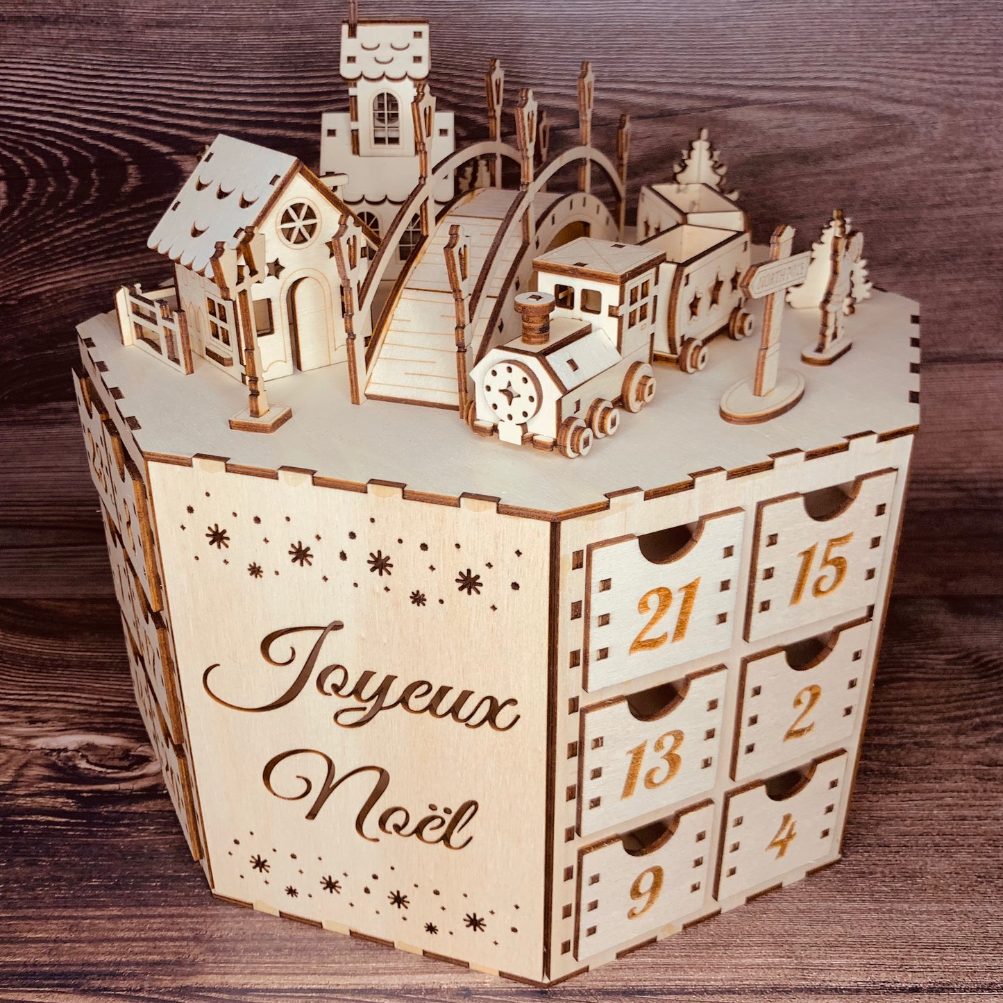 Calendrier de l'Avent en bois