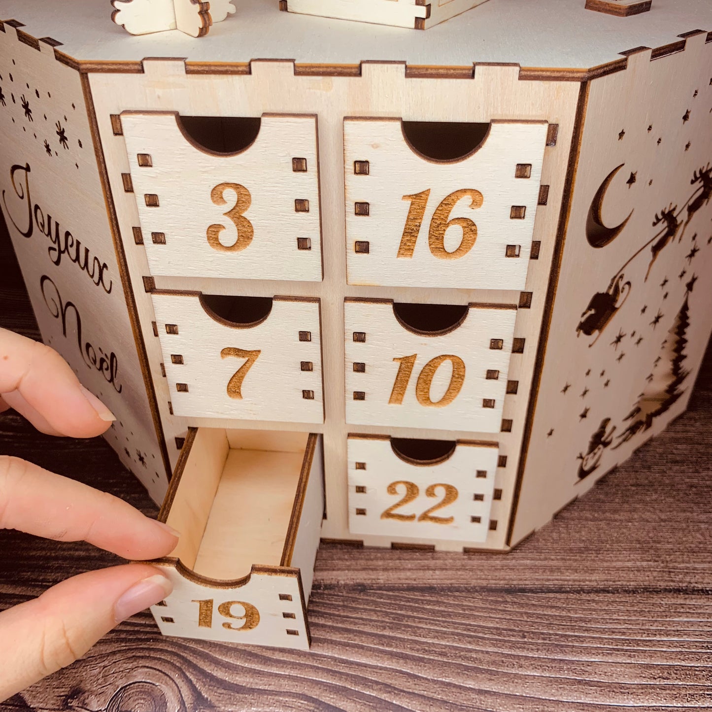Calendrier de l'Avent en bois