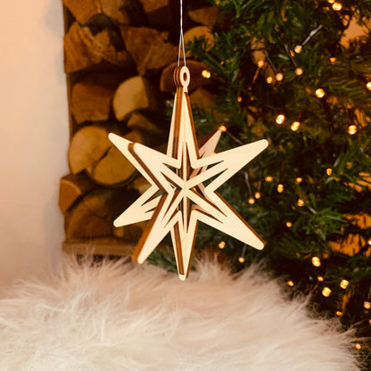 Décoration sapin - Étoile de Noël à 6 branches