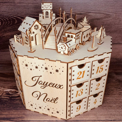 Calendrier de l'Avent en bois