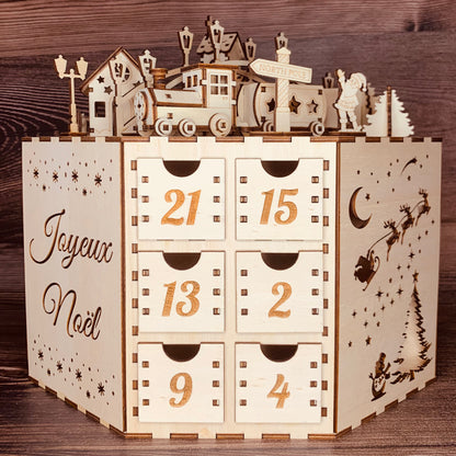 Calendrier de l'Avent en bois